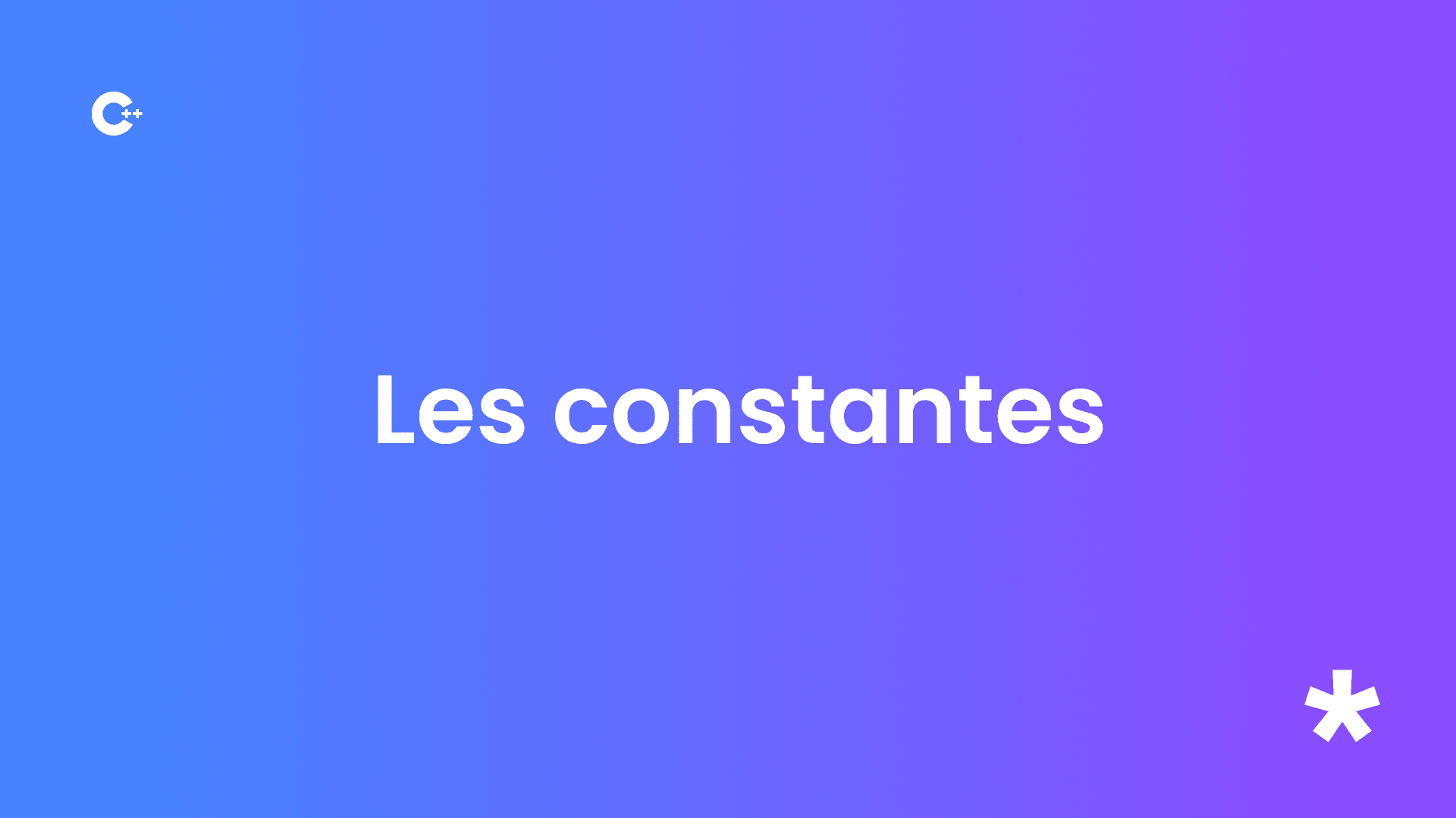 Le mot clé const en C++