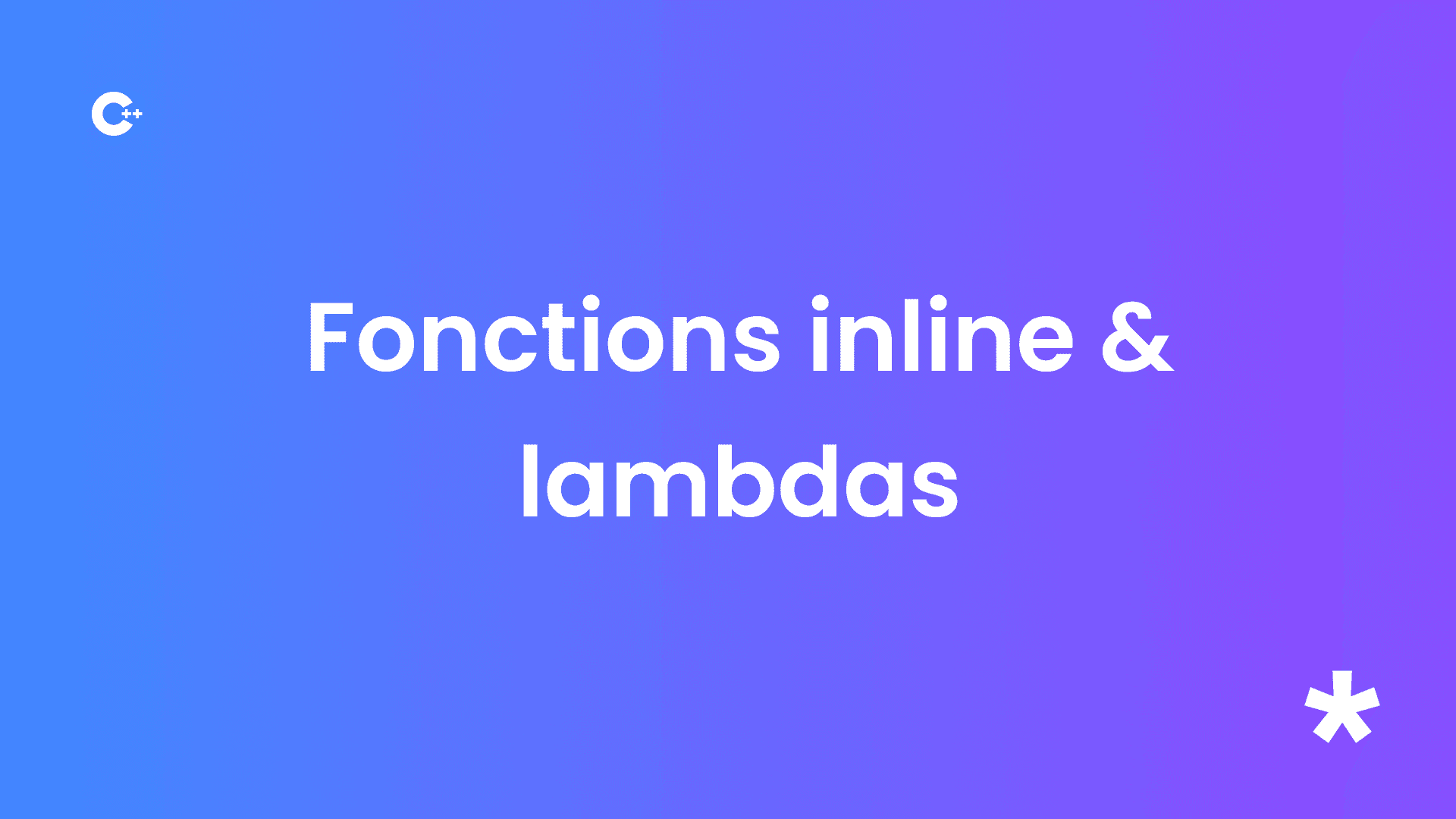 Les Fonctions Avancées en C++ : Surcharge, Paramètres par Défaut, Inline et Lambda