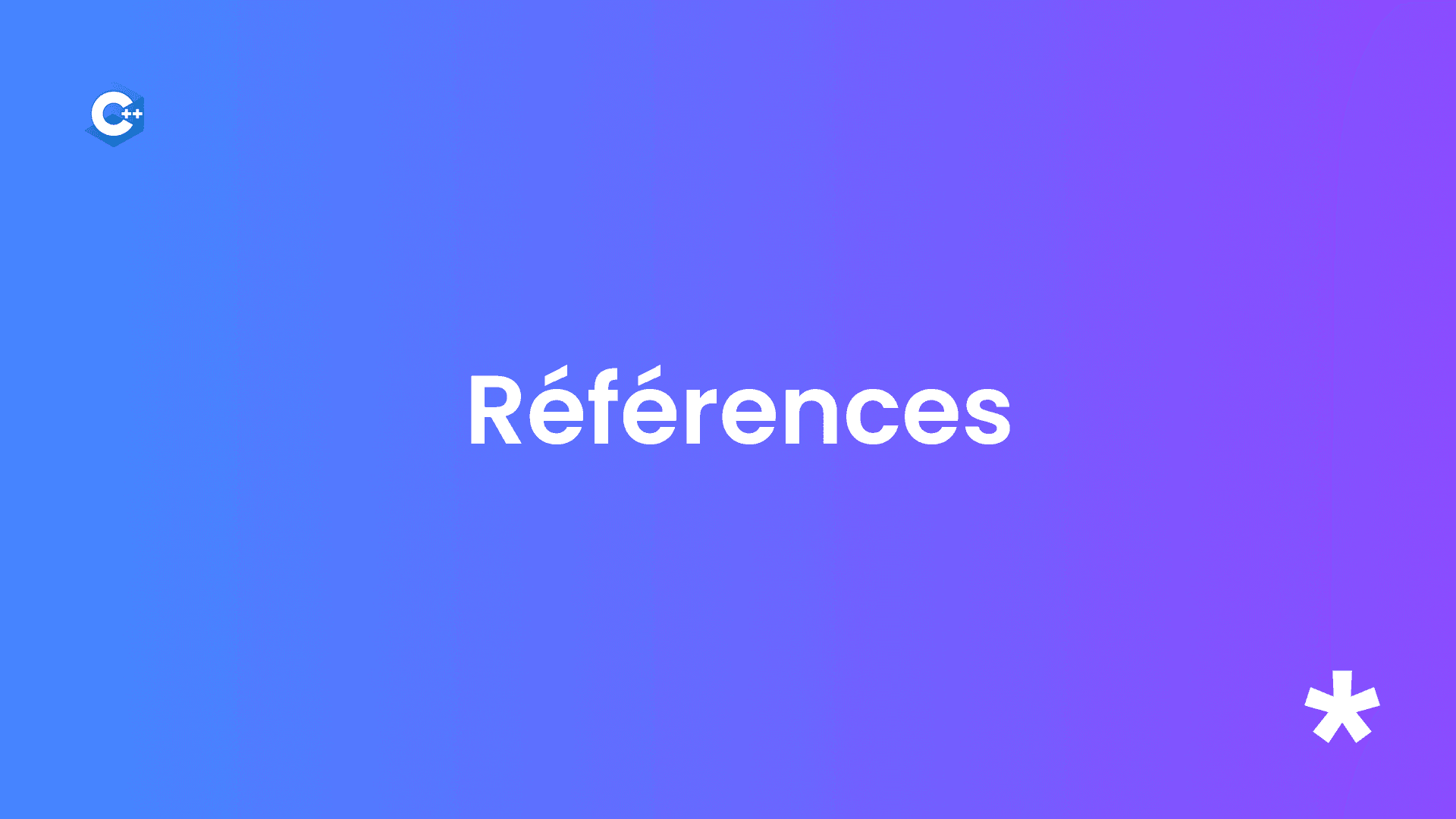 Les Références en C++
